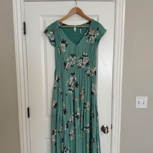 Free People green floral dress, size 4